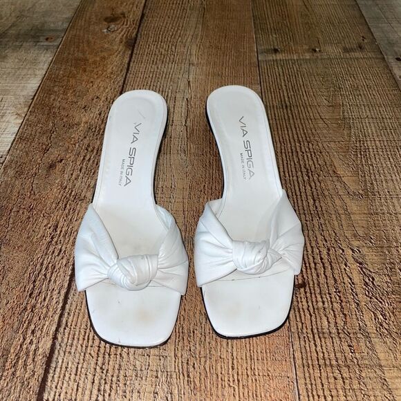Via spiga white kitten slip on heels - Picture 1 of 12